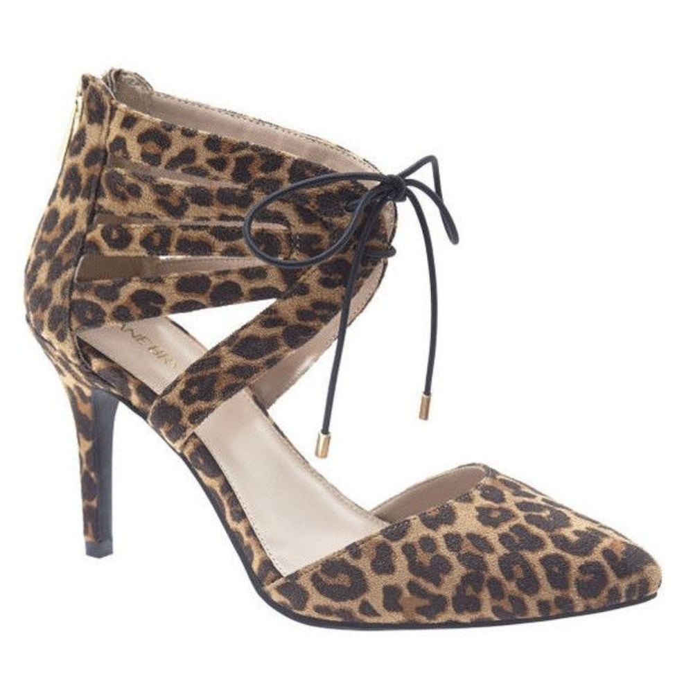 Lane Bryant Leopard Lace Up Strappy Pump  10W